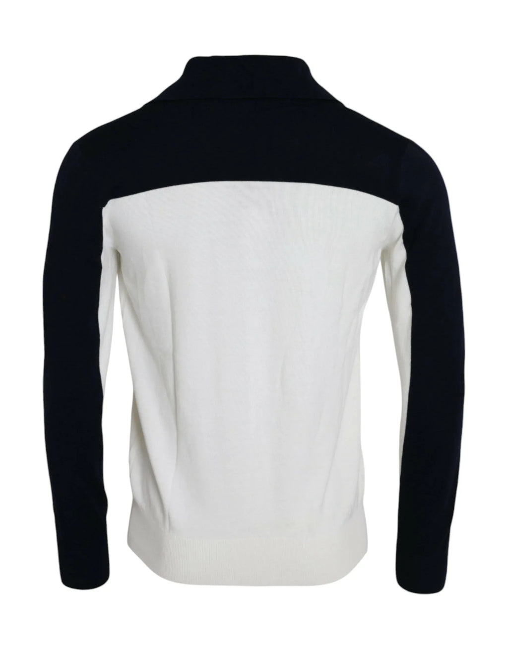 Dolce & Gabbana White Black SICILIA Henley Shirt Pullover Sweater - Zeiniez