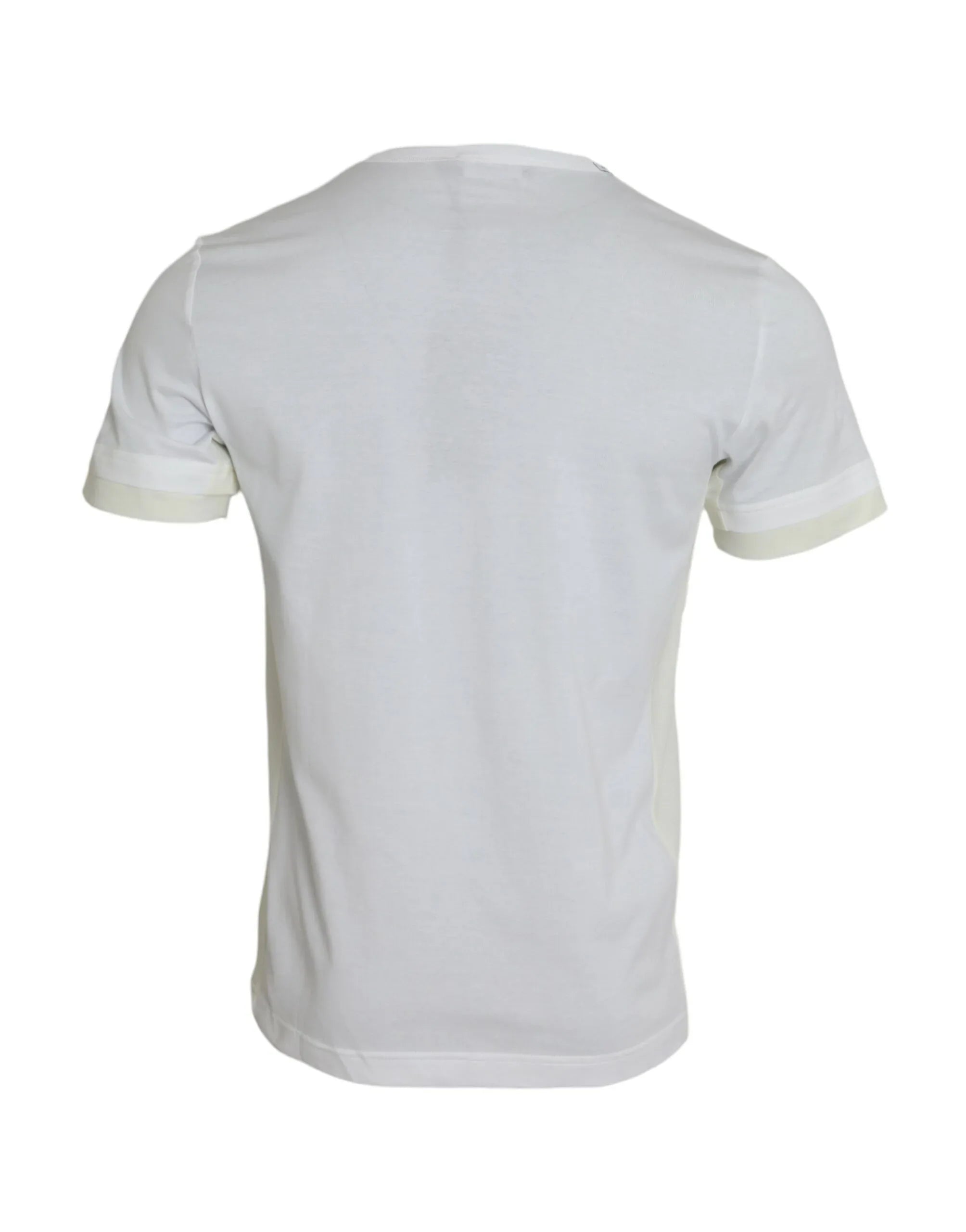 Dolce & Gabbana White Cotton Pocket Short Sleeves T-shirt - Zeiniez