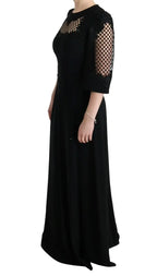 Dolce & Gabbana Black Stretch Shift Long Maxi Dress - Zeiniez