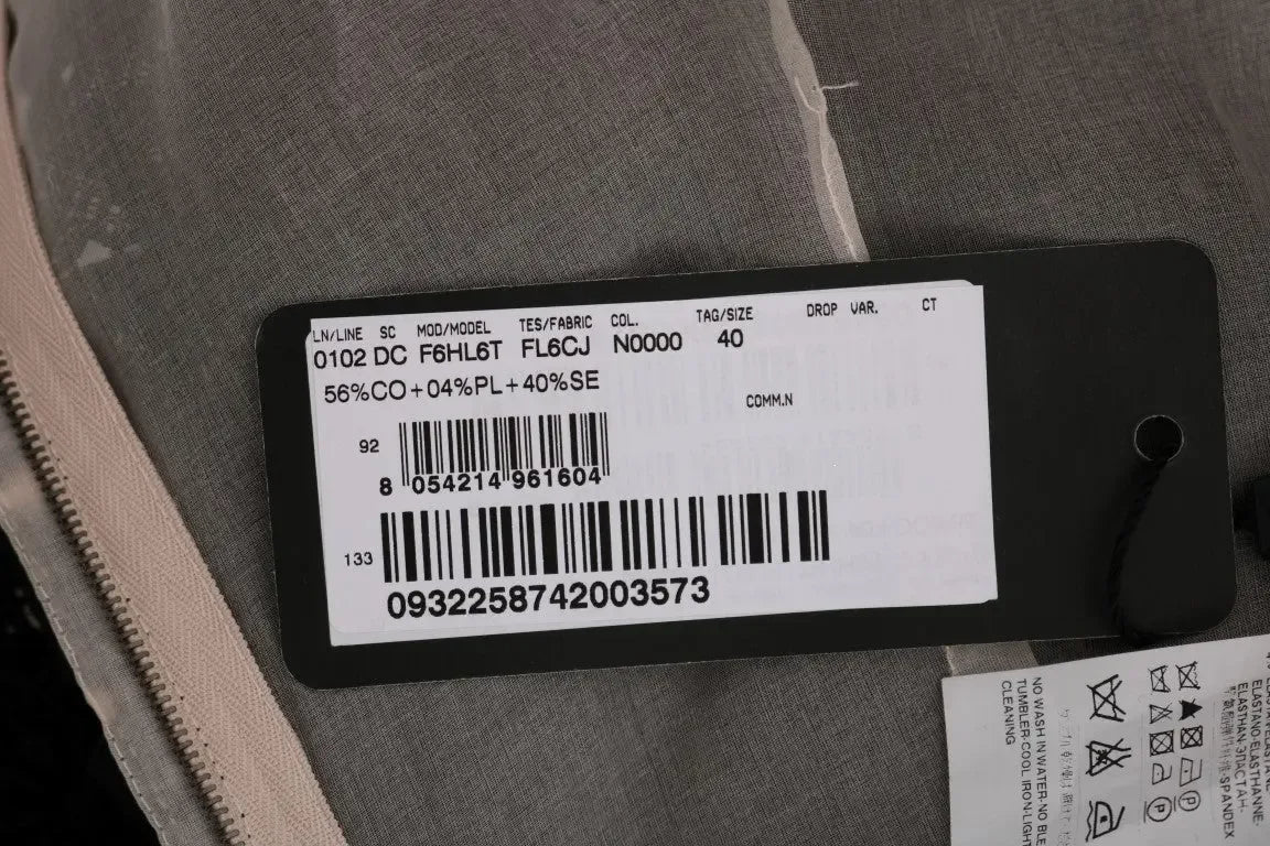 Dolce & Gabbana Black Cotton Silk Floral Long Dress - Zeiniez