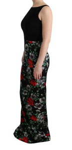 Dolce & Gabbana Multicolor Floral Print Stretch Sheath Long Dress - Zeiniez