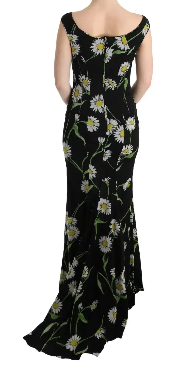 Dolce & Gabbana Sunflower Silk Stretch Sheath Dress - Zeiniez