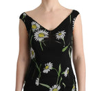 Dolce & Gabbana Sunflower Silk Stretch Sheath Dress - Zeiniez