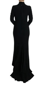 Dolce & Gabbana Black Stretch Long Gown Sheath Dress - Zeiniez