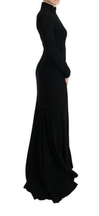 Dolce & Gabbana Black Stretch Long Gown Sheath Dress - Zeiniez