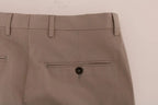 Dolce & Gabbana Beige Cotton Stretch Chinos Pants - Zeiniez
