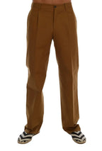 Dolce & Gabbana Brown Stretch Cotton Pants - Zeiniez