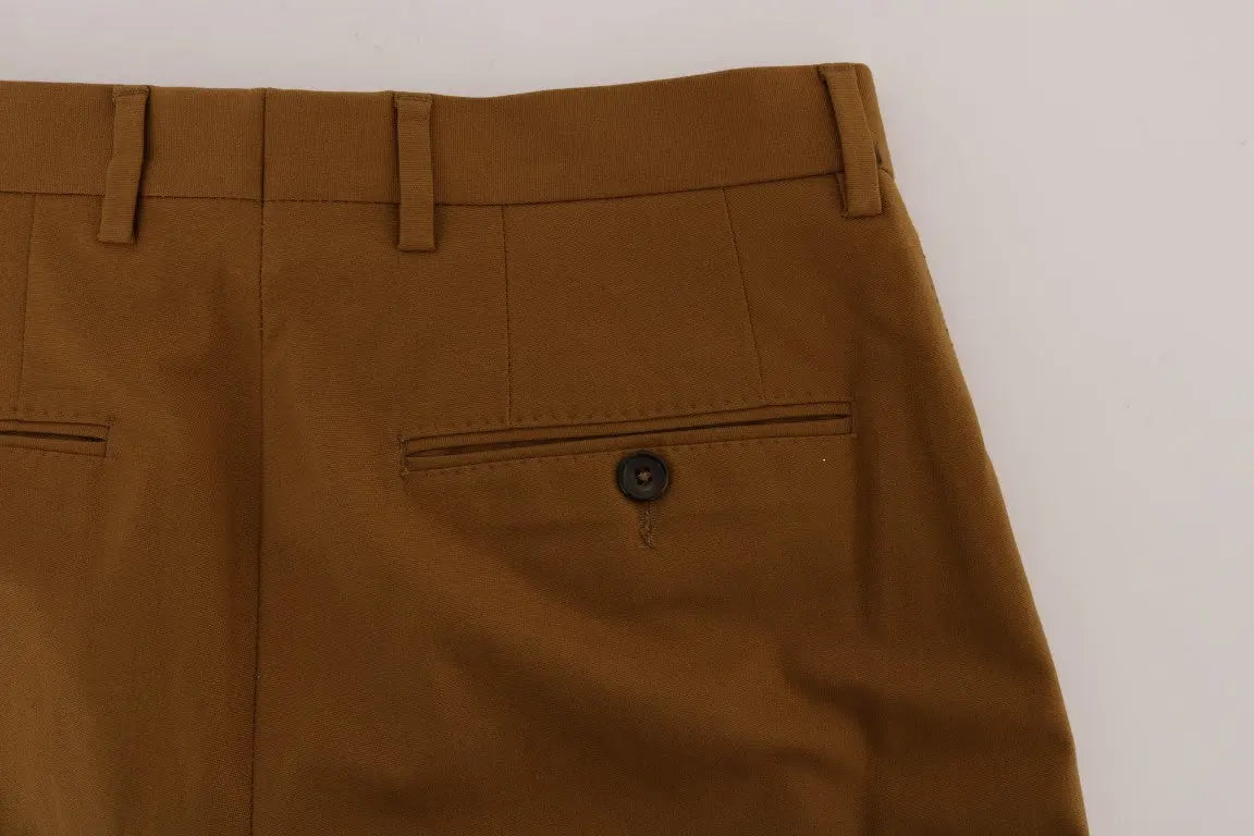 Dolce & Gabbana Brown Stretch Cotton Pants - Zeiniez