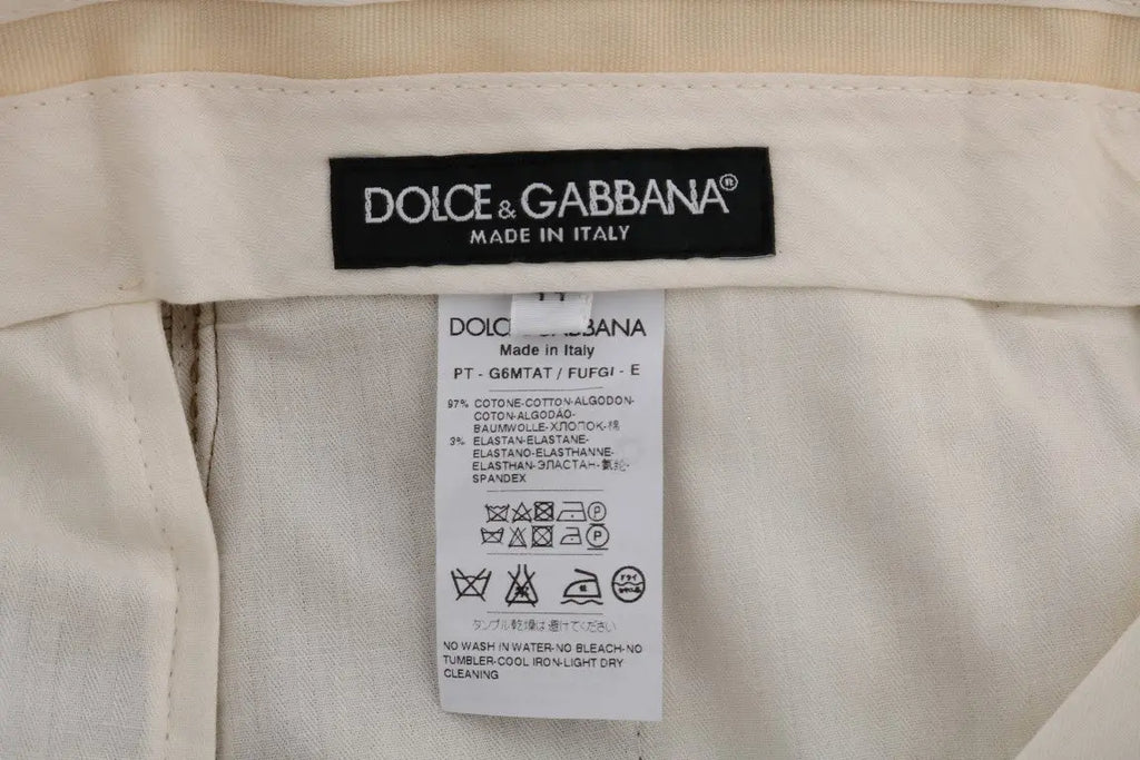 Dolce & Gabbana Brown Stretch Cotton Pants - Zeiniez