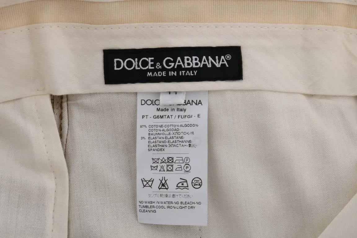 Dolce & Gabbana Brown Stretch Cotton Pants - Zeiniez