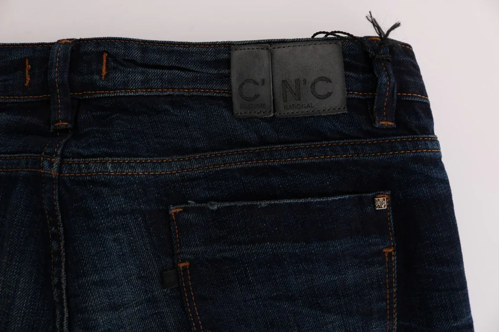 Costume National Blue Cotton Regular Fit Denim Jeans - Zeiniez