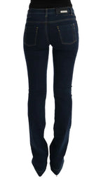 Costume National Blue Cotton Bootcut Flared Jeans - Zeiniez