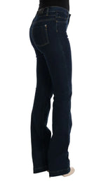 Costume National Blue Cotton Bootcut Flared Jeans - Zeiniez