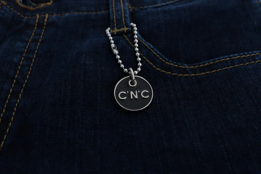 Costume National Blue Cotton Bootcut Flared Jeans - Zeiniez