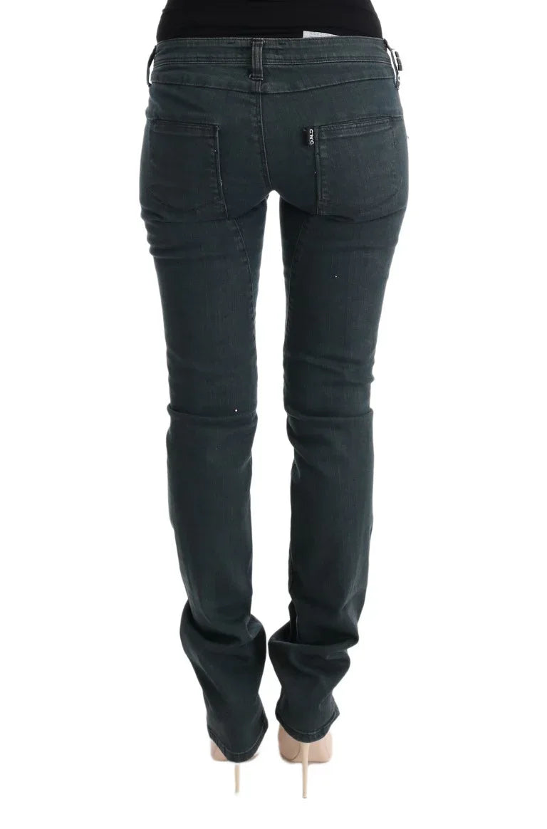 Costume National Gray Cotton Superslim Denim Jeans - Zeiniez