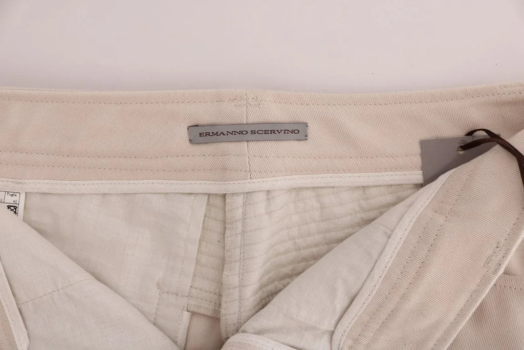 Ermanno Scervino White Slim Fit Casual Jeans - Zeiniez