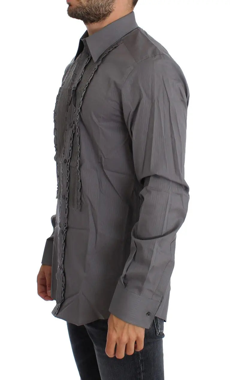 Dolce & Gabbana Purple Torero GOLD Slim Fit Dress Shirt Dolce & Gabbana