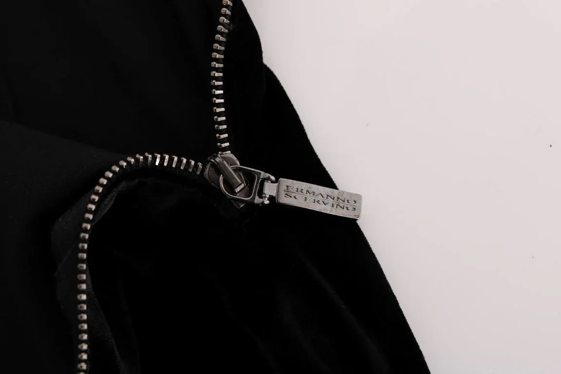 Ermanno Scervino Black Velvet Slim Fit Pants - Zeiniez