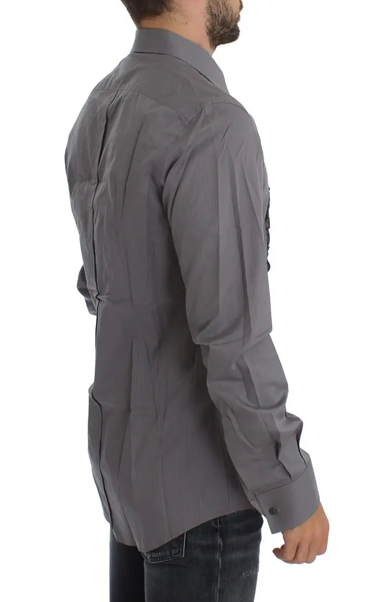 Dolce & Gabbana Purple Torero GOLD Slim Fit Dress Shirt Dolce & Gabbana