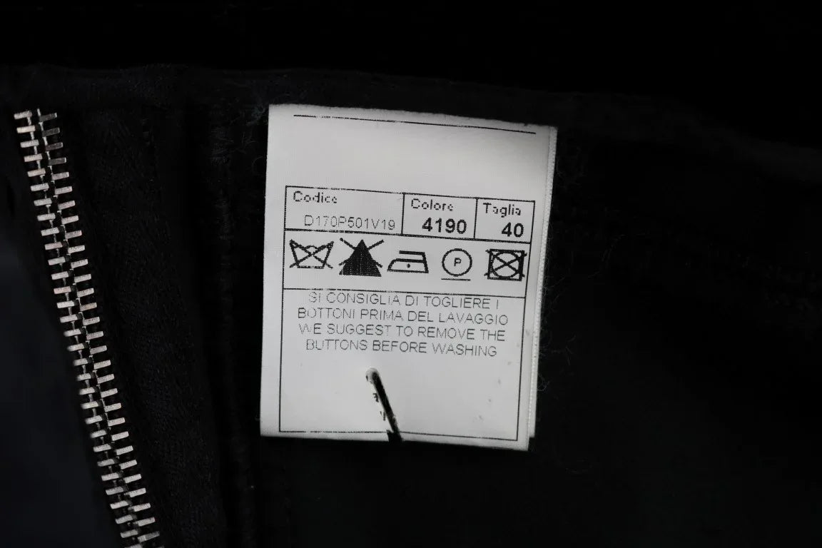 Ermanno Scervino Black Viscose Blend Velvet Cropped Pants - Zeiniez