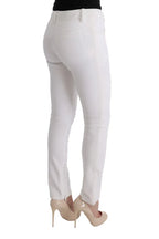 Ermanno Scervino White Cotton Slim Fit Casual Pants - Zeiniez