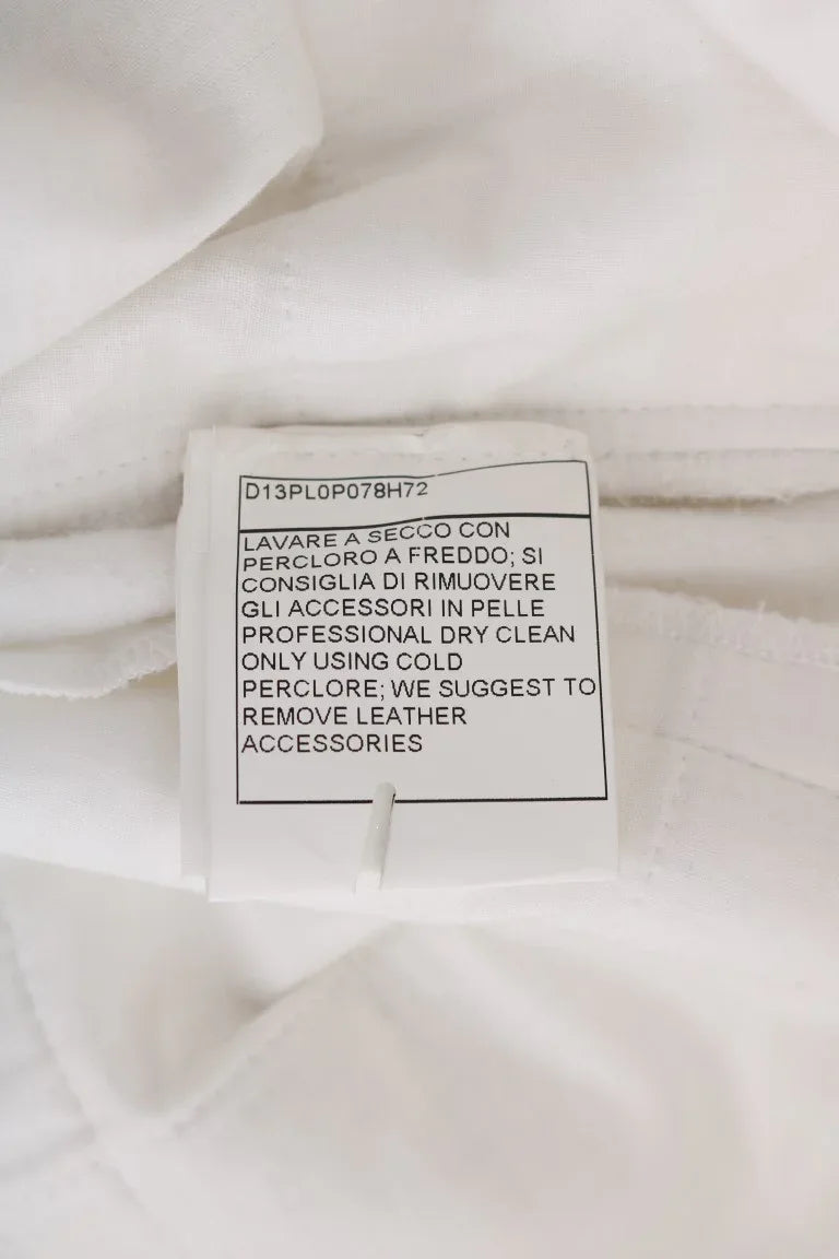 Ermanno Scervino White Cotton Slim Fit Casual Pants - Zeiniez