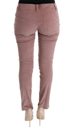 Ermanno Scervino Pink Velvet Cropped Casual Pants - Zeiniez