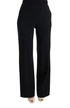 Ermanno Scervino Black Viscose Flare Bootcut Pants - Zeiniez