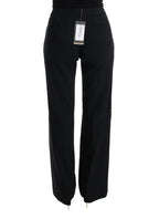 Ermanno Scervino Black Viscose Flare Bootcut Pants - Zeiniez