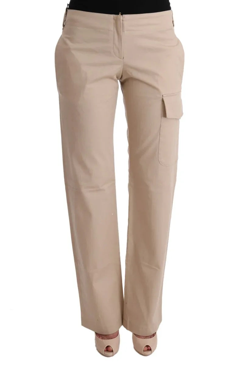 Ermanno Scervino Beige Cotton Wool Regular Fit Pants - Zeiniez