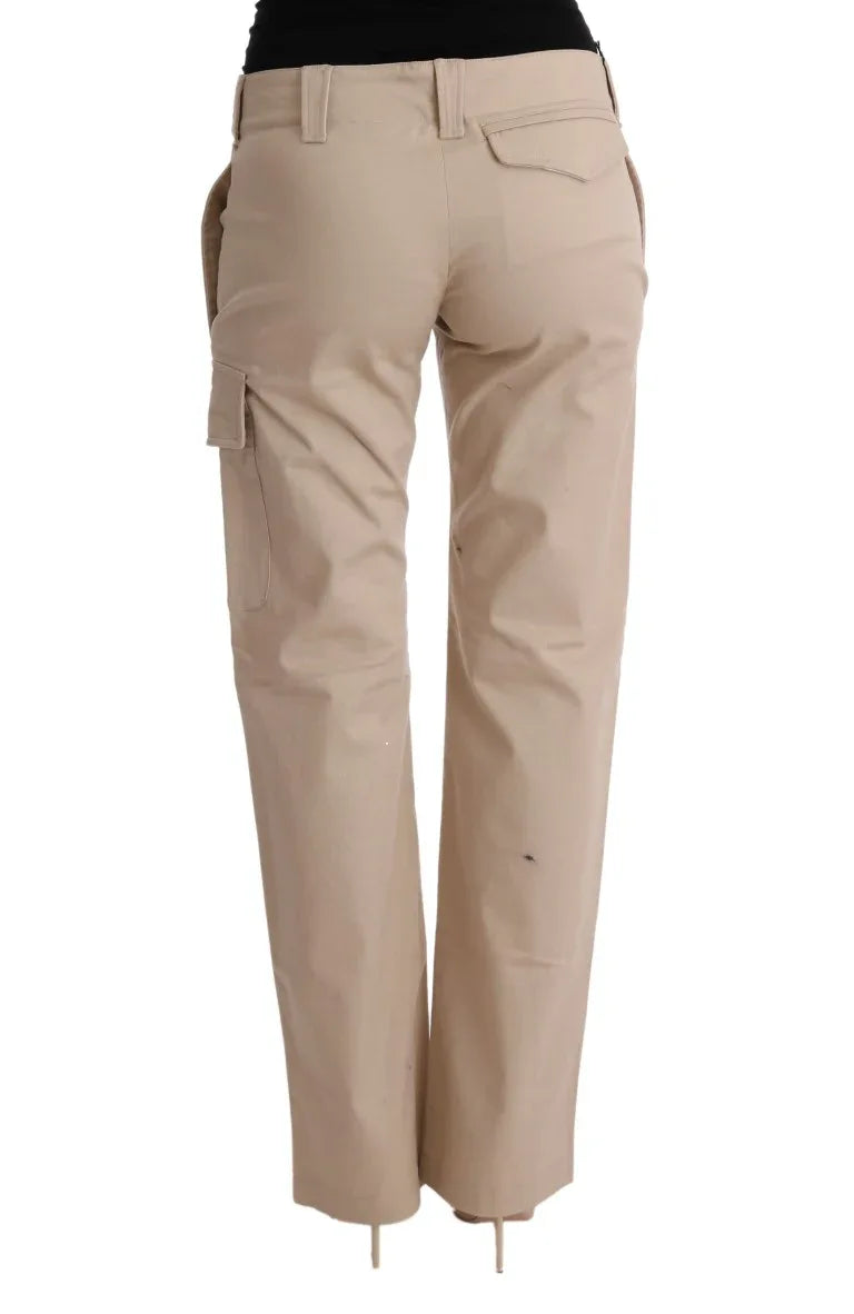 Ermanno Scervino Beige Cotton Wool Regular Fit Pants - Zeiniez