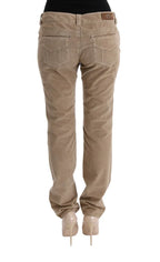 Ermanno Scervino Beige Cotton Velvet Regular Fit Pants - Zeiniez