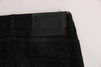 Acht Black Denim Cotton Bottoms Slim Fit Jeans - Zeiniez