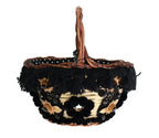 Dolce & Gabbana Beige Straw Snakeskin Pom Pom Crystal AGNESE Bag - Zeiniez