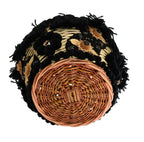 Dolce & Gabbana Beige Straw Snakeskin Pom Pom Crystal AGNESE Bag - Zeiniez