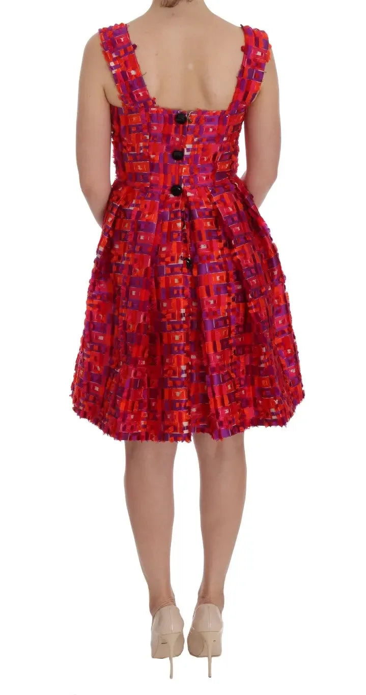 Dolce & Gabbana Pink Patterned A-line Above Knees Dress - Zeiniez