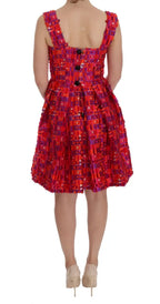 Dolce & Gabbana Pink Patterned A-line Above Knees Dress - Zeiniez