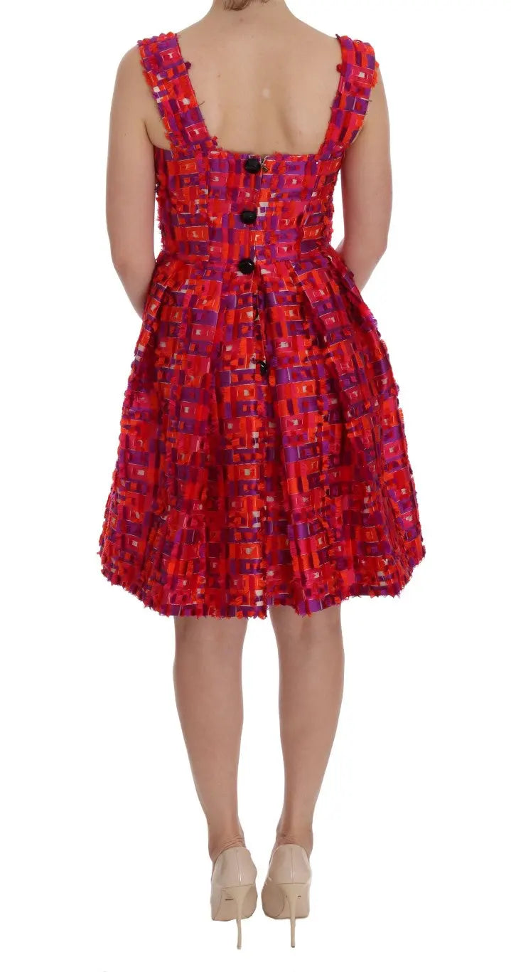 Dolce & Gabbana Pink Patterned A-line Above Knees Dress - Zeiniez