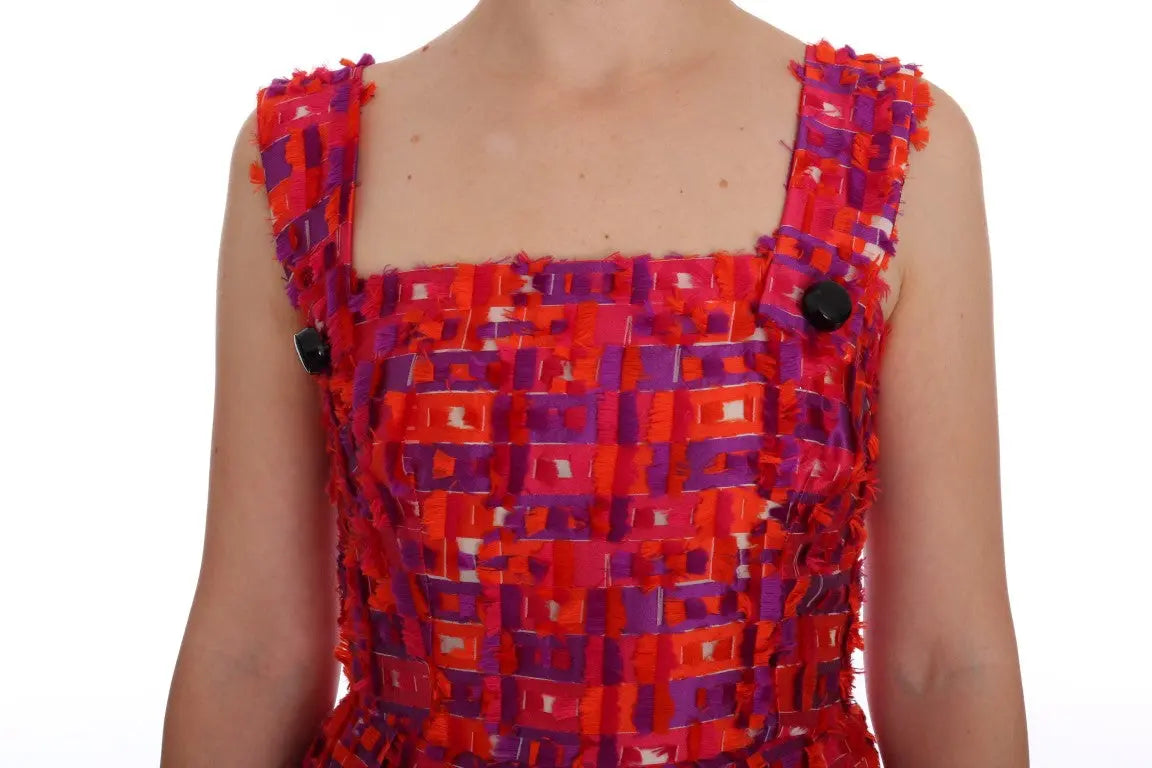 Dolce & Gabbana Pink Patterned A-line Above Knees Dress - Zeiniez