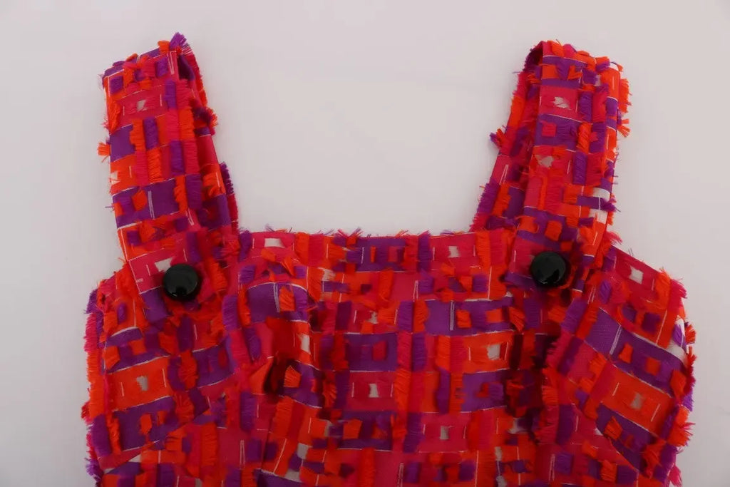 Dolce & Gabbana Pink Patterned A-line Above Knees Dress - Zeiniez