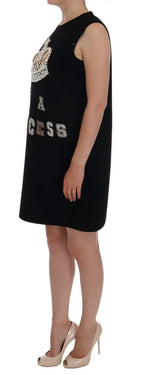 Dolce & Gabbana Black I AM A PRINCESS Crystal Shift Dress - Zeiniez