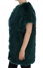Dolce & Gabbana Green Alpaca Fur Vest Sleeveless Jacket - Zeiniez