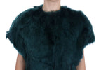 Dolce & Gabbana Green Alpaca Fur Vest Sleeveless Jacket - Zeiniez