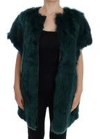 Dolce & Gabbana Green Alpaca Fur Vest Sleeveless Jacket - Zeiniez
