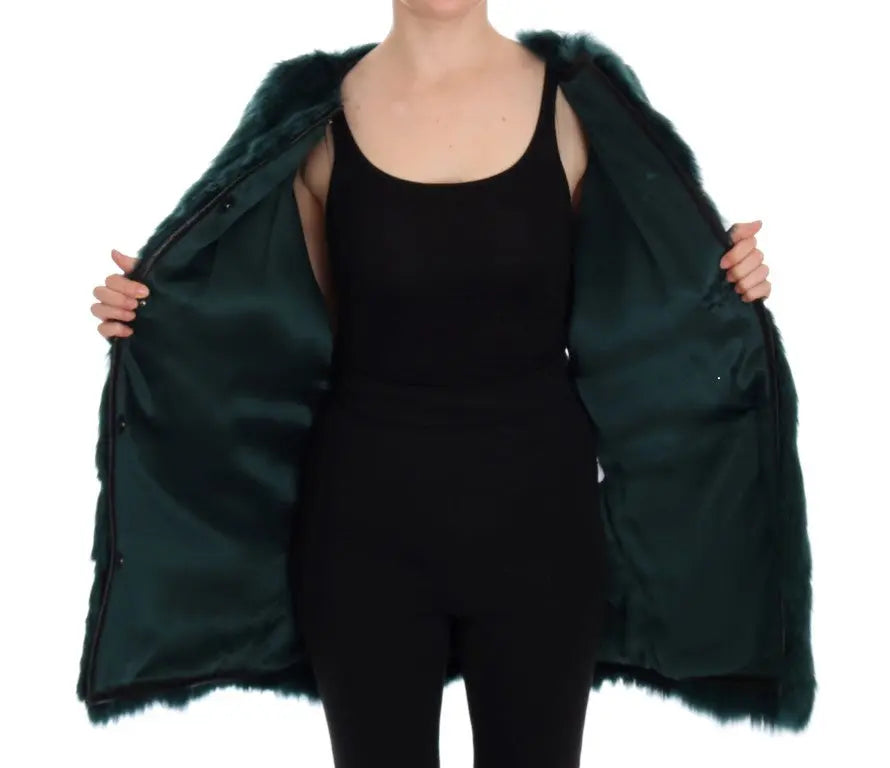 Dolce & Gabbana Green Alpaca Fur Vest Sleeveless Jacket - Zeiniez