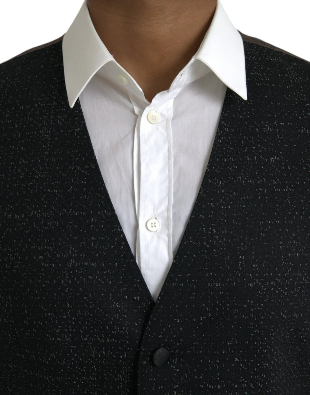 Dolce & Gabbana Black Brown Silk Waistcoat Dress Formal Vest - Zeiniez