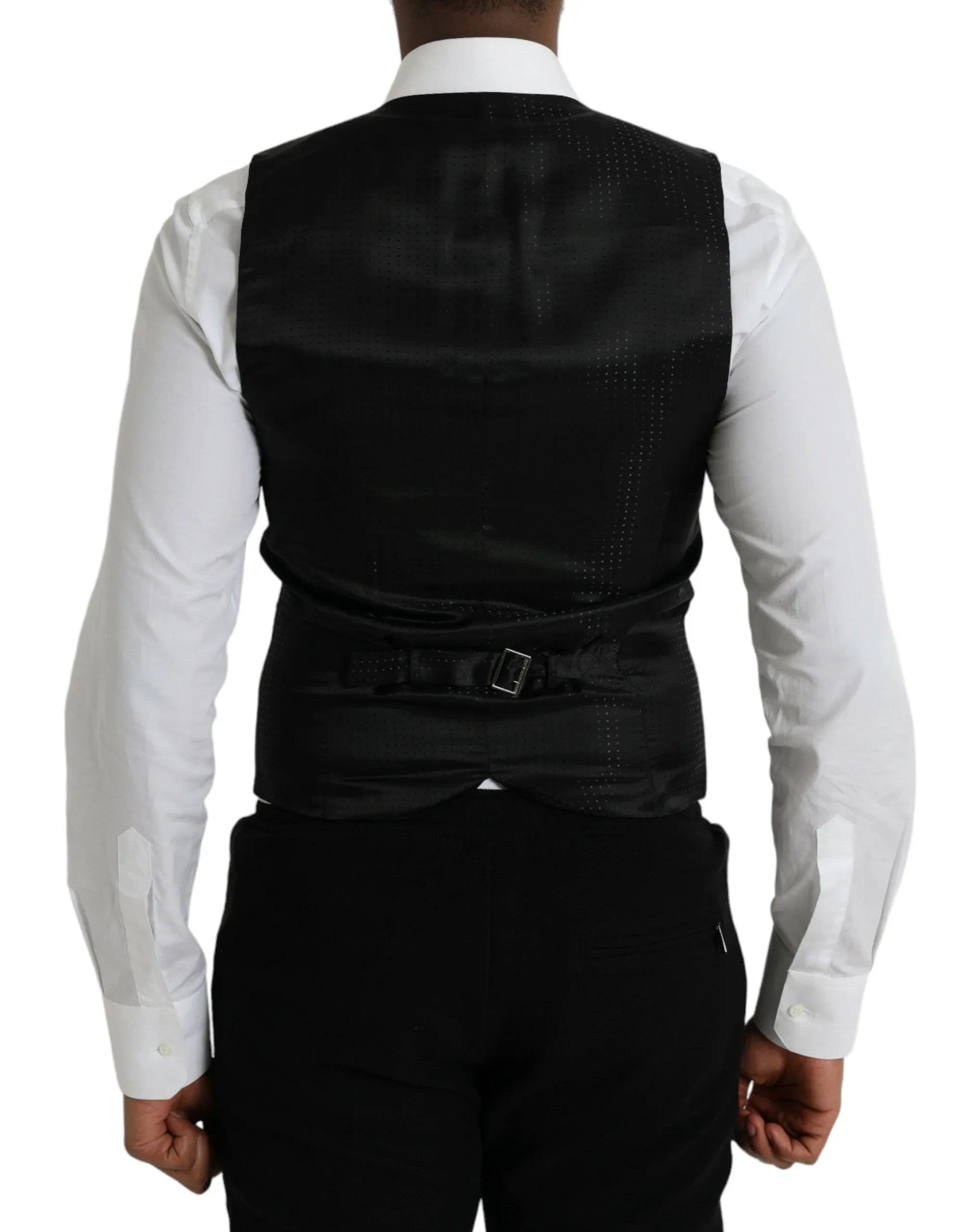 Dolce & Gabbana Maroon Satin Silk Waistcoat Dress Formal Vest - Zeiniez