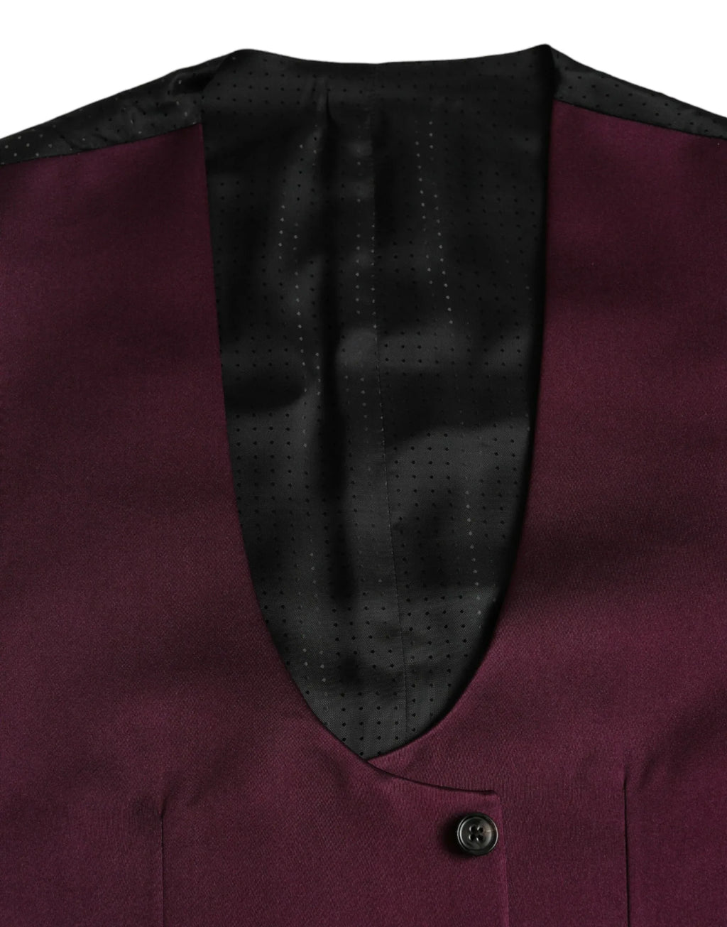 Dolce & Gabbana Maroon Satin Silk Waistcoat Dress Formal Vest - Zeiniez