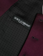 Dolce & Gabbana Maroon Satin Silk Waistcoat Dress Formal Vest - Zeiniez