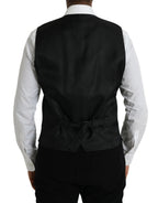 Dolce & Gabbana Black Wool Waistcoat Dress Formal Vest - Zeiniez